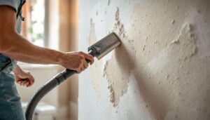 Come rimuovere la pittura a bucciato e ottenere pareti lisce senza impazzire con la polvere