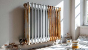 « Ho rischiato di rovinarmi la schiena per niente »: questo protocollo astuto permette di ridipingere un radiatore in ghisa senza mai staccarlo dal muro