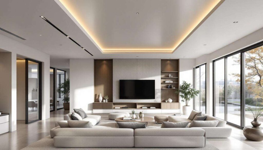 Progetto per recuperare spazio con un controsoffitto nella stanza adiacente