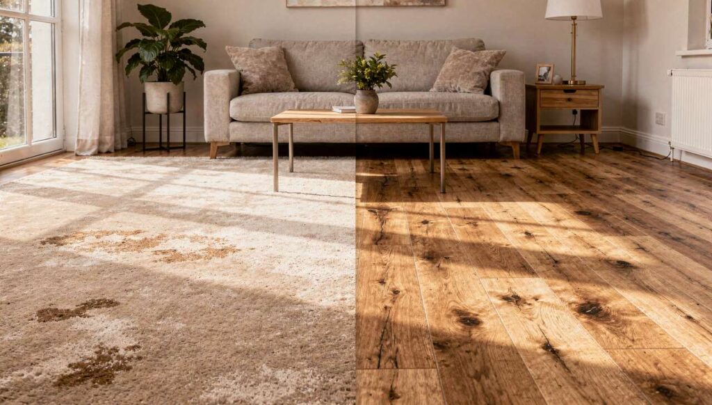 Pavimento nuovo senza toccare nulla: il prima e dopo che sta stupendo tutti