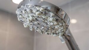 Soffione della doccia pieno di calcare? Il trucco del sacchetto di plastica lo pulisce senza fatica